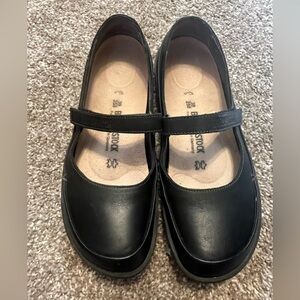 Birkenstock black leather Mary Jane’s size 39